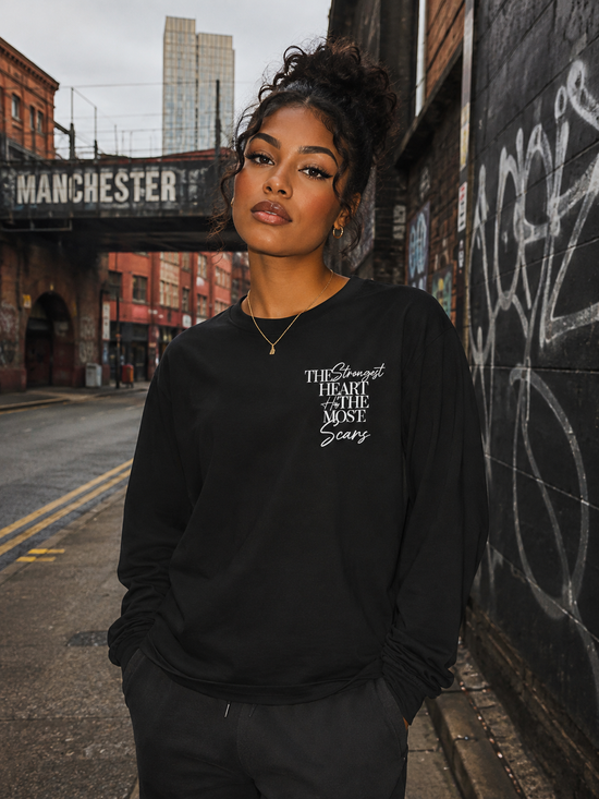 EYO Premium Embroidered Long Sleeve Tee | Strength & Resilience