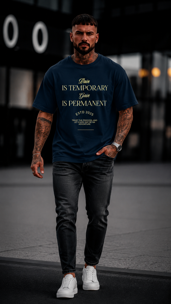 T-shirt EYO Premium Permanent Gains | T-shirt streetwear de motivation